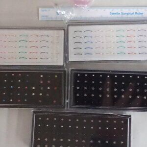 Deluxe Home Ear & Body Piercing Kit w/ large assortment of stainless Jewelry